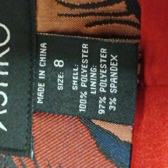 ASHRO 2PC Red Coral Dress & Bell Sleeve Floral Red Coral Black Gold Jacket 8 - Picture 6 of 14